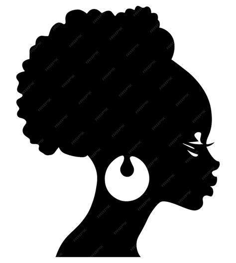 black silhouette head|black woman head silhouette cutouts.